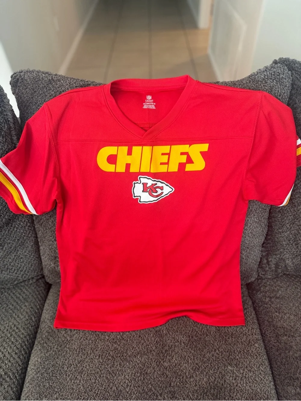 NFL Kansas City Chiefs Red and Yellow Kids Jersey